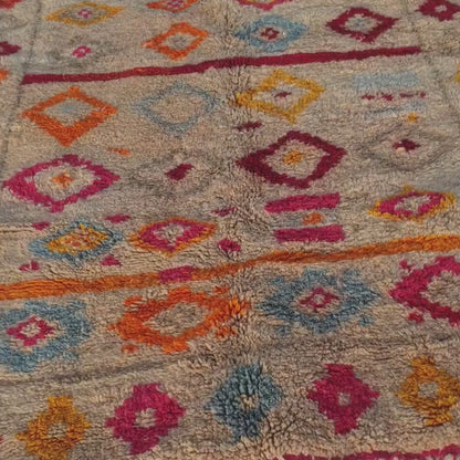 Wania - Beni Mirrt luxueux 6x10 tapis marocain ultra doux et épais | Tapis de laine à la main berbère | 6'89x10'30 ft | 210x314 cm