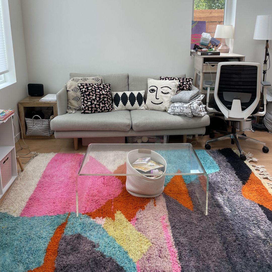 RUWEN | 7x5 Ft | 2,5x1,5 m | Moroccan Colorful Rug | 100% wool handmade - OunizZ