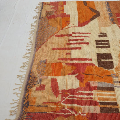Sakhtra | 9x12 Moroccan Rug - Large Vibrant Boujad Berber Abstract Handwoven Carpet | 9'8"x12'5" Ft | 295x380 cm - OunizZ