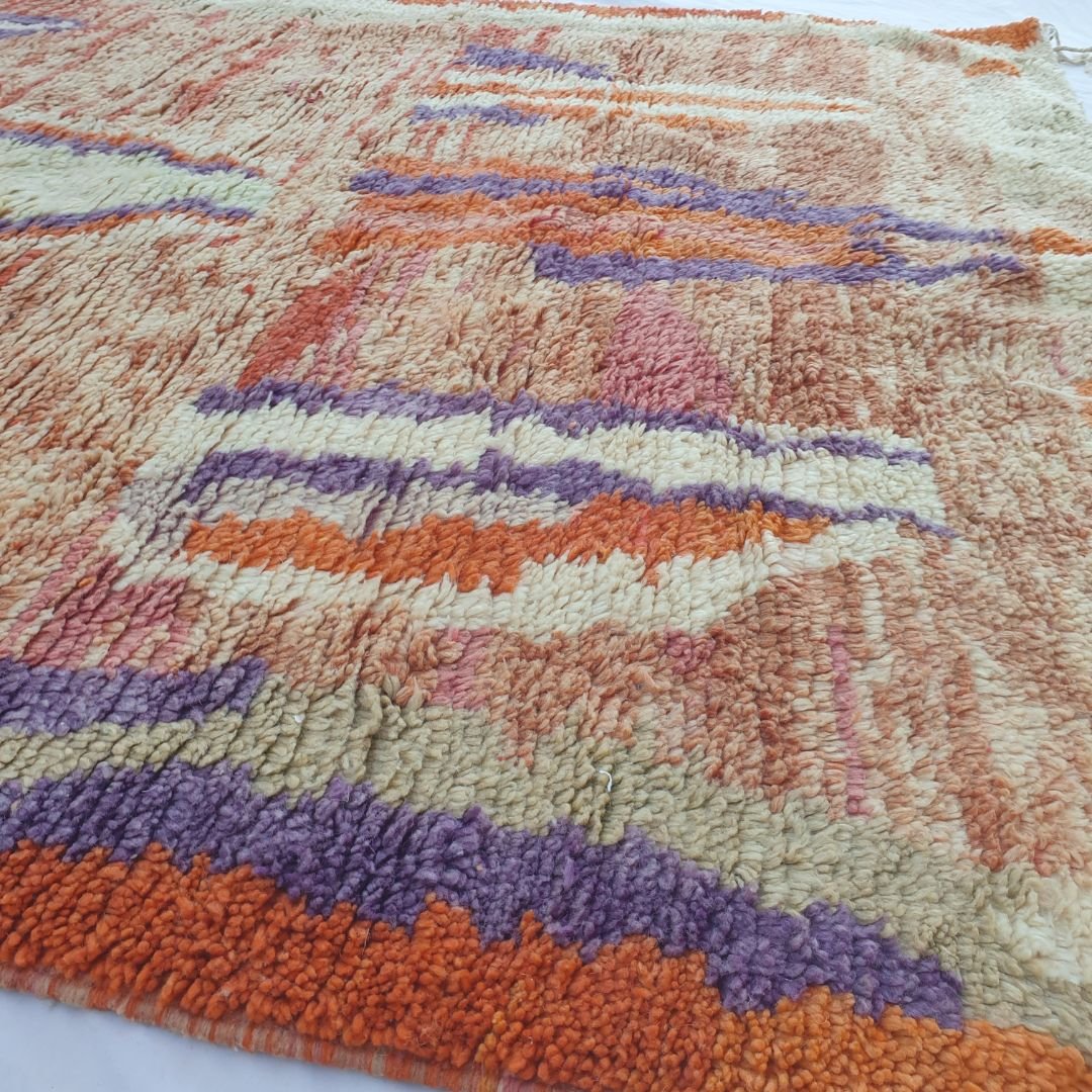 Salika - Vibrant 6x10 Boujad Moroccan Rug - Handwoven Colorful Berber Wool Carpet for Living Room | 6'23x10'17 Ft | 190x310 cm - OunizZ