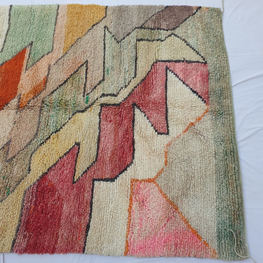 Sbicy - Multicolored Moroccan Rug 6x10 Berber Boujad | 6'63x10'14 Ft | 202x309 cm - OunizZ