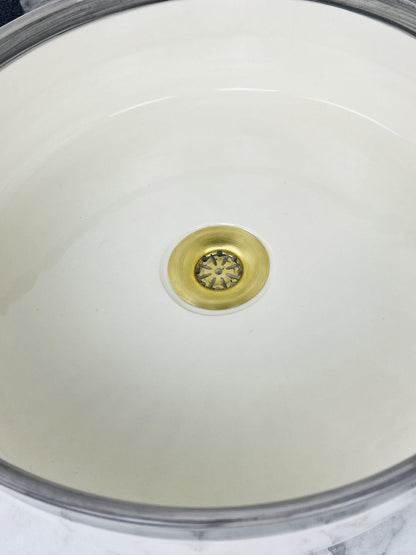Seoul - Handmade Moroccan Ceramic Sink – Minimalist White Bathroom Vessel Sink - (ETMMT) - OunizZ