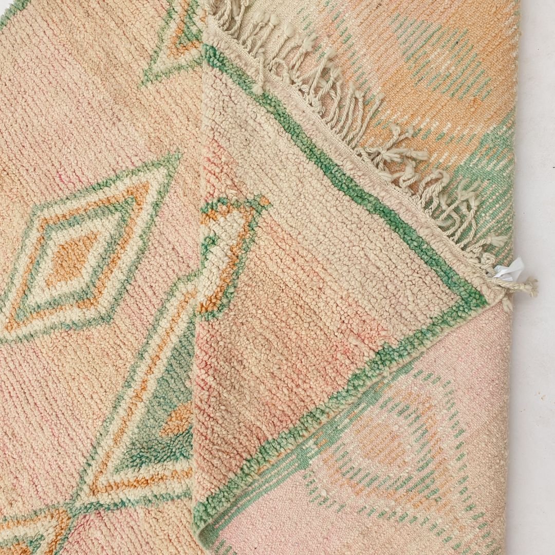 Tagna - Pink Moroccan Rug 6x10 Berber Handmade | 6'62x10'66 Ft | 202x325 cm - OunizZ
