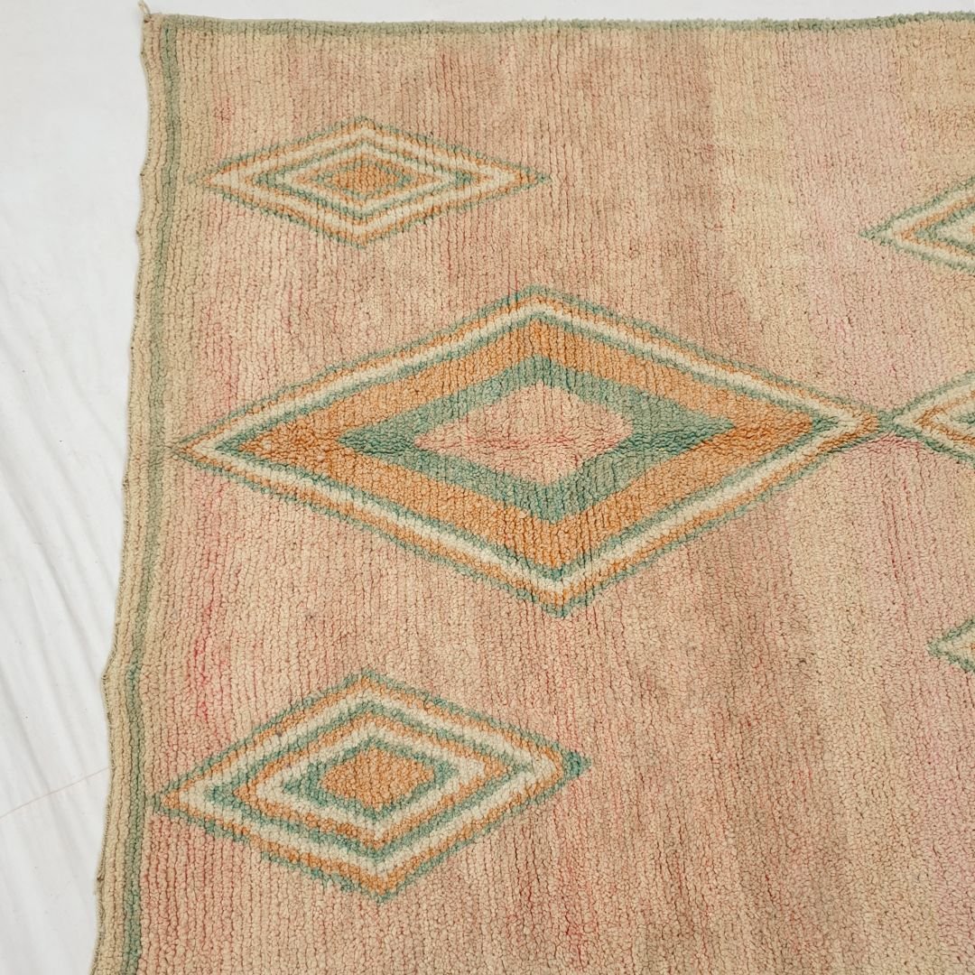 Tagna - Pink Moroccan Rug 6x10 Berber Handmade | 6'62x10'66 Ft | 202x325 cm - OunizZ
