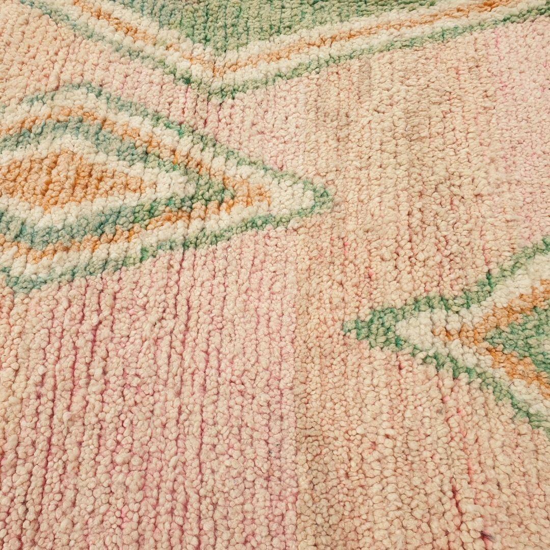 Tagna - Pink Moroccan Rug 6x10 Berber Handmade | 6'62x10'66 Ft | 202x325 cm - OunizZ