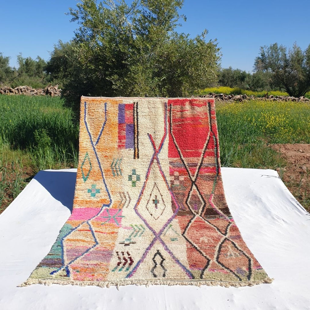 Tarika - MOROCCAN RUG 6x10 BOUJAAD Authentic Berber Rug | Handmade Living room Carpet | 10'43x6'66 Ft | 318x203 cm - OunizZ