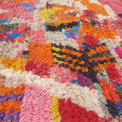 Tayrca - 9x12 Moroccan Rug - Coral Pink Multicolor Boujad Berber Handwoven Wool Carpet | 9'7"×12'8" Ft | 293×386 cm - OunizZ