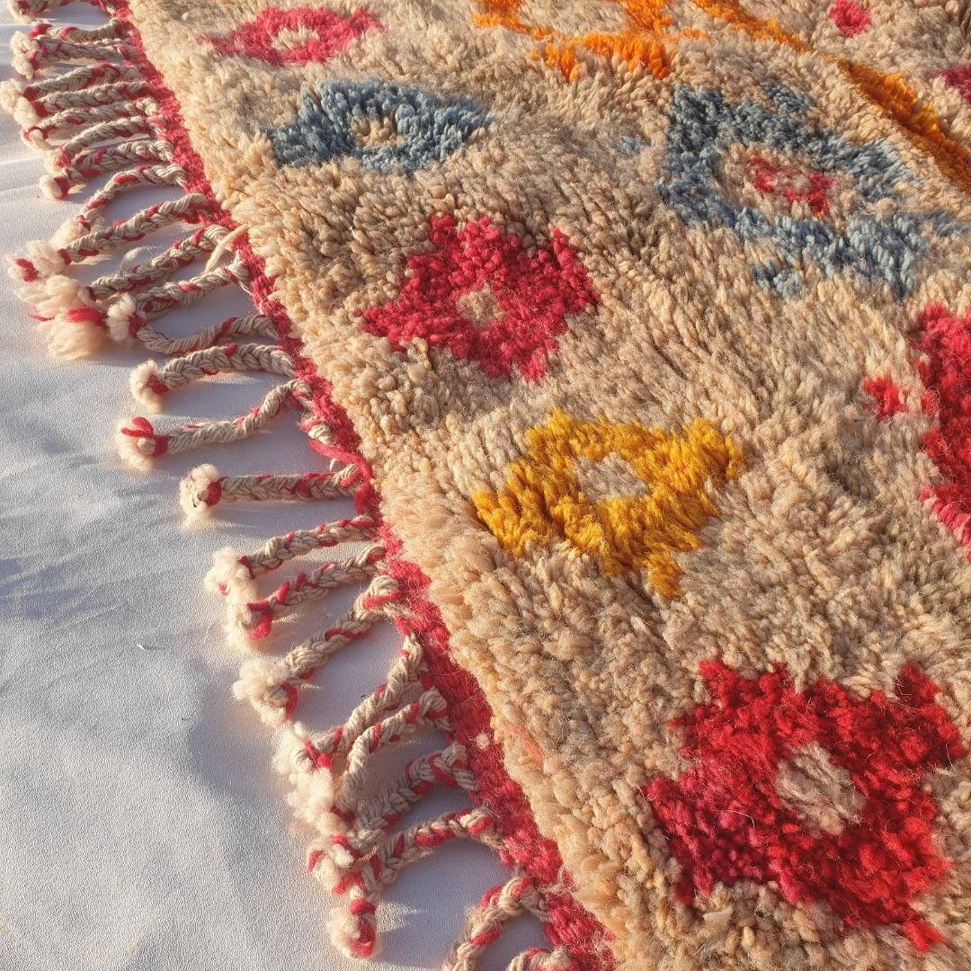 Wania - Beni Mrirt Luxurious 6x10 Moroccan Rug Ultra Soft & Thick | Berber Handmade Wool Carpet | 6'56x10' Ft | 200x303 cm - OunizZ