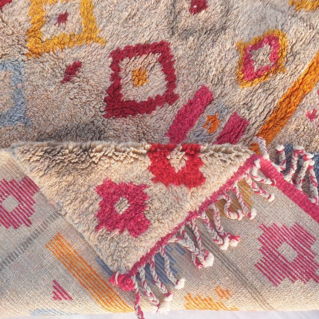 Wania - Beni Mrirt Luxurious 6x10 Moroccan Rug Ultra Soft & Thick | Berber Handmade Wool Carpet | 6'56x10' Ft | 200x303 cm - OunizZ