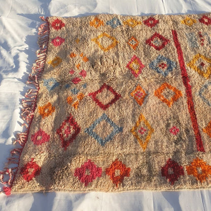 Wania - Beni Mrirt Luxurious 6x10 Moroccan Rug Ultra Soft & Thick | Berber Handmade Wool Carpet | 6'56x10' Ft | 200x303 cm - OunizZ