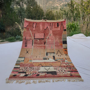Yakma - Boujad Rug 6x9 Moroccan Handmade | Authentic Berber Living room & Bedroom Rug | 6'56x9'97 Ft | 200x304 cm - OunizZ