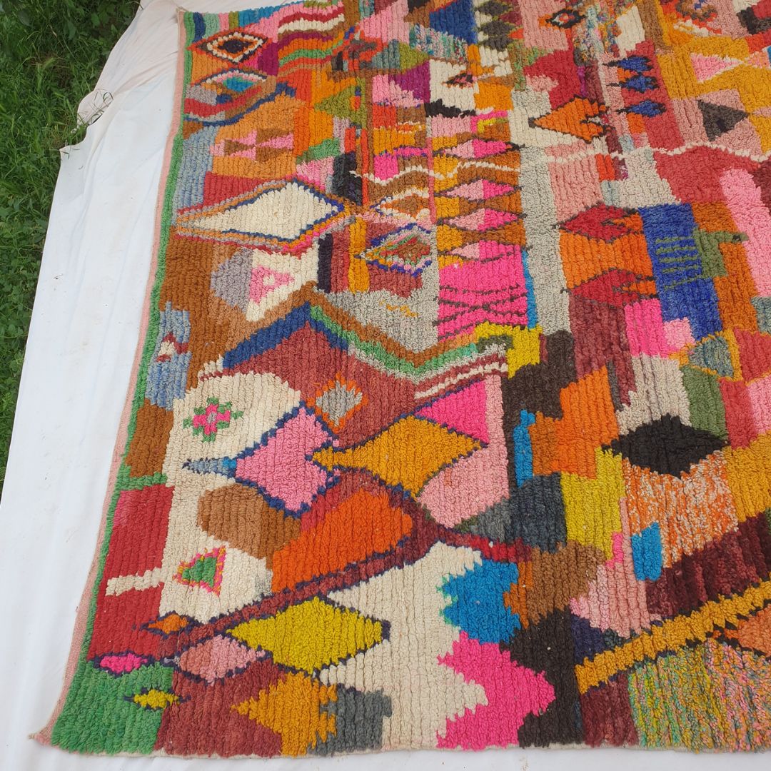 Yassla - 10x13 Moroccan Rug - Maximalist Multicolor Boujad Berber Handwoven Wool Carpet | 10'4"×12'5" Ft | 315×380 cm - OunizZ