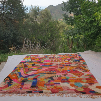 Yassla - 10x13 Moroccan Rug - Maximalist Multicolor Boujad Berber Handwoven Wool Carpet | 10'4"×12'5" Ft | 315×380 cm - OunizZ