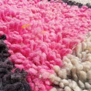 MKACHRAD | 8x5 Ft | 2,5x1,5 m | Moroccan Colorful Rug | 100% wool handmade