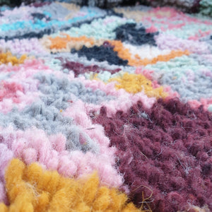 TALTA | 8'5x5'5 Ft | 2,6x1,7 m | Marokkansk farverigt tæppe | 100% uld håndlavet