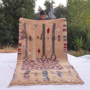 SAHYA | 8'9x5'3 Ft | 2,70x1,60 m | Moroccan Colorful Rug | 100% wool handmade