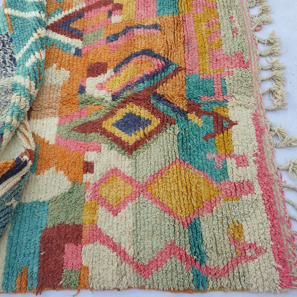 KHARSS | 9x6'8 Ft | 273x208 cm | Moroccan Colorful Rug | 100% wool handmade