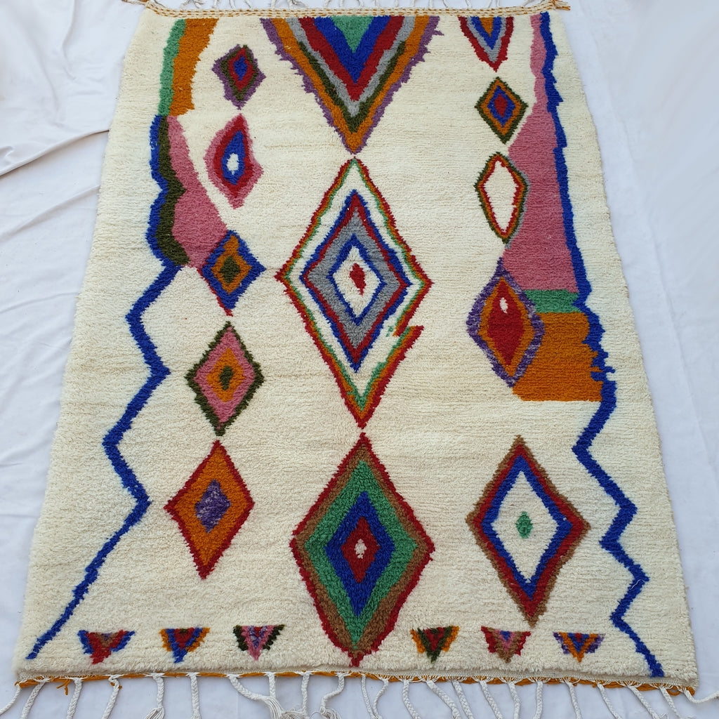 FAGMA | 9'9x6'6 voet | 3x2m | Marokkaans Beni Ourain-tapijt | 100% wol handgemaakt