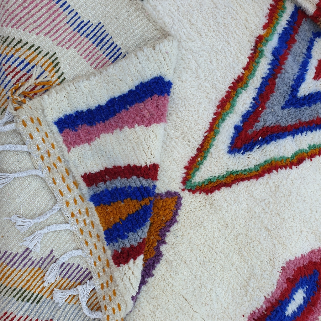 FAGMA | 9'9x6'6 Ft | 3x2 m | Marokkansk Beni Ourain tæppe | 100% uld håndlavet