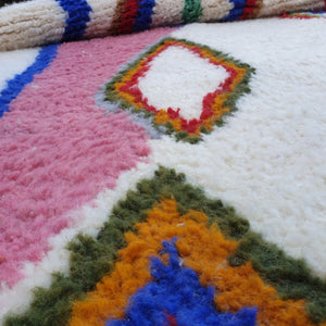 FAGMA | 9'9x6'6 Ft | 3x2 m | Marokkolainen Beni Ourain -matto | 100% villaa käsintehty