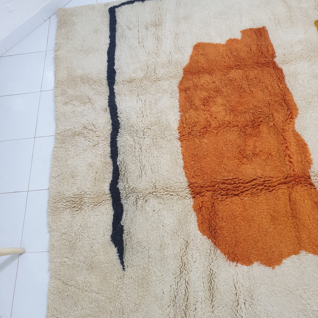 HIDY (Ultra Fluffy Beni Teppich) | 10x8 Fuß | 300x2,50m | Marokkanischer Beni Mrirt Teppich | 100 % Wolle handgefertigt