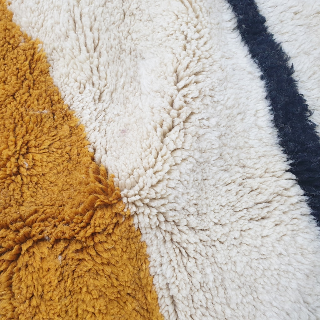 HIDY (Ultra Fluffy Beni matta) | 10x8 fot | 300x2,50 m | Marockansk Beni Mrirt matta | 100% ull handgjorda