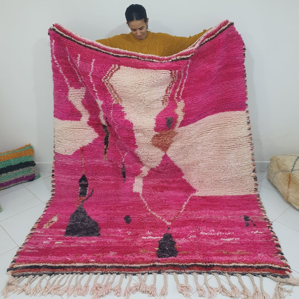 GSSIRA | 7'9x6'3 Ft | 2,40x1,93 m | Moroccan Colorful Rug | 100% wool handmade