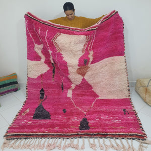 GSSIRA | 7'9x6'3 Ft | 2,40x1,93 m | Marockansk färgglad matta | 100% ull handgjorda