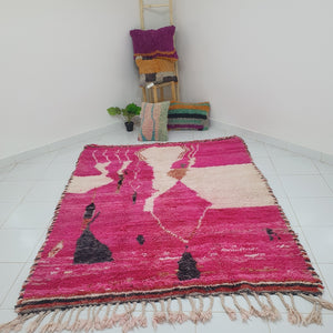 GSSIRA | 7'9x6'3 Fuß | 2,40x1,93m | Marokkanischer bunter Teppich | 100 % Wolle handgefertigt