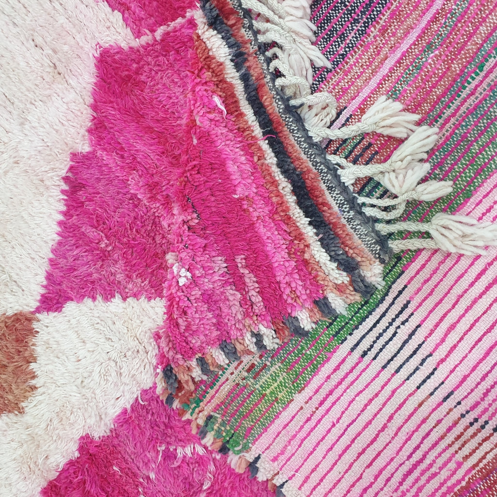 GSSIRA | 7'9x6'3 Pi | 2,40x1,93m | Tapis coloré marocain | 100% laine fait main