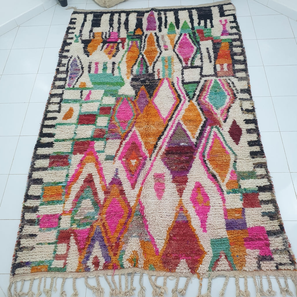 MABILA | Moroccan Rug Boujaad | 10'2x6'8 Ft | 3x2 m | 100% wool handmade