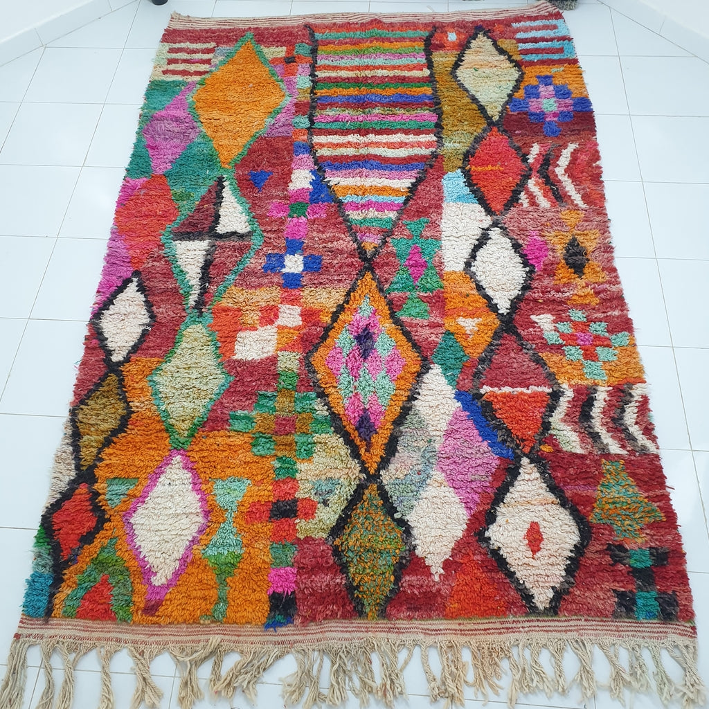 MAIN | Tapis marocain Boujaad | 10x6'7 pieds | 3x2 m | 100% laine fait main