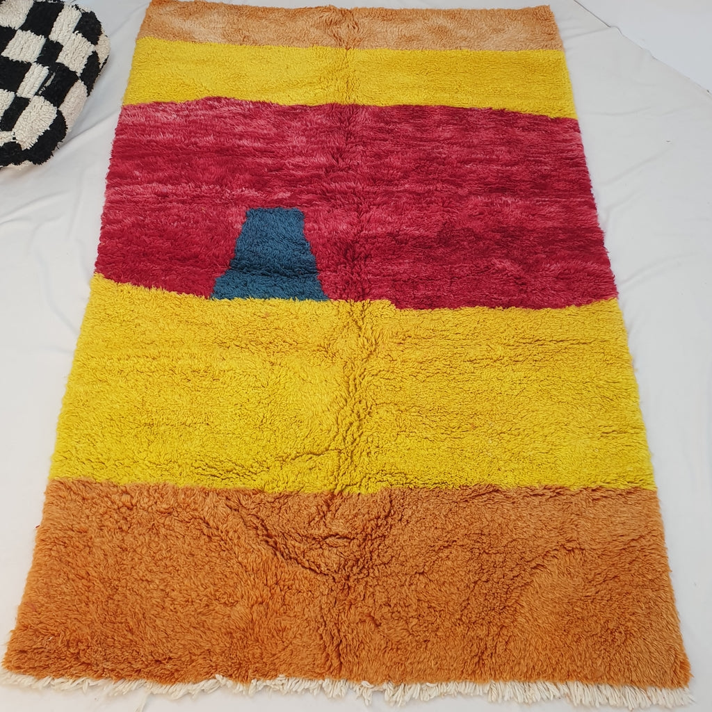 Moroccan Beni Ourain Rug | 8x5'4 Ft | 2,43x1,65 m | SAHARA | 100% wool handmade