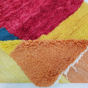 Marokkaans Beni Ourain-tapijt | 8x5'4 voet | 2,43x1,65m | SAHARA | 100% wol handgemaakt