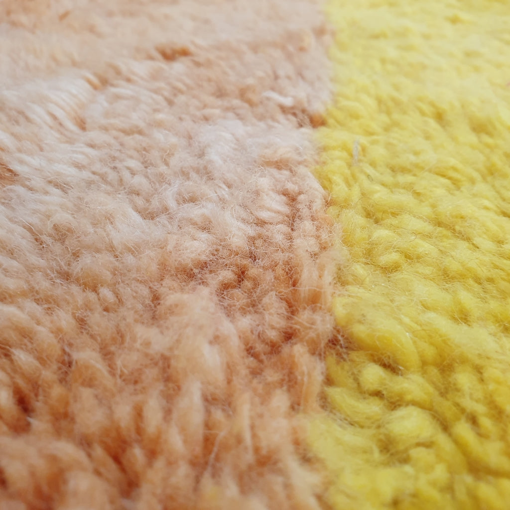 Marokkansk Beni Ourain tæppe | 8x5'4 Ft | 2,43x1,65 m | SAHARA | 100% uld håndlavet