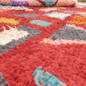 ABRID | 9'5x6'8 Ft | 3x2 m | Moroccan Colorful Rug | 100% wool handmade - OunizZ