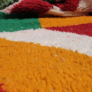 ACHERCHUR | 8x5 Ft | 2,5x1,5 m | Moroccan Colorful Rug | 100% wool handmade - OunizZ