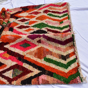 ACHKID | 8x5'5 Ft | 243x177 cm | Moroccan Colorful Rug | 100% wool handmade - OunizZ