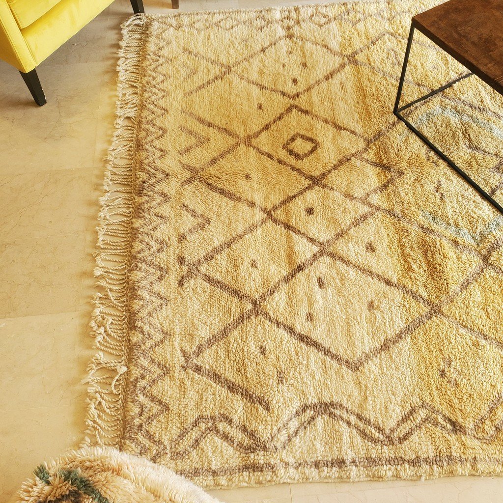 AFOL | 10'3x6'8 Ft | 3x2 m | Moroccan Beni Mrirt Rug | 100% wool handmade - OunizZ
