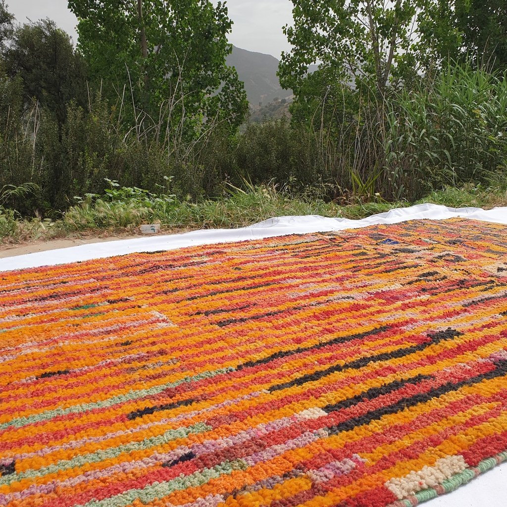 AFYA | 10'5x6'5 Ft | 3x2 m | Moroccan Colorful Rug | 100% wool handmade - OunizZ