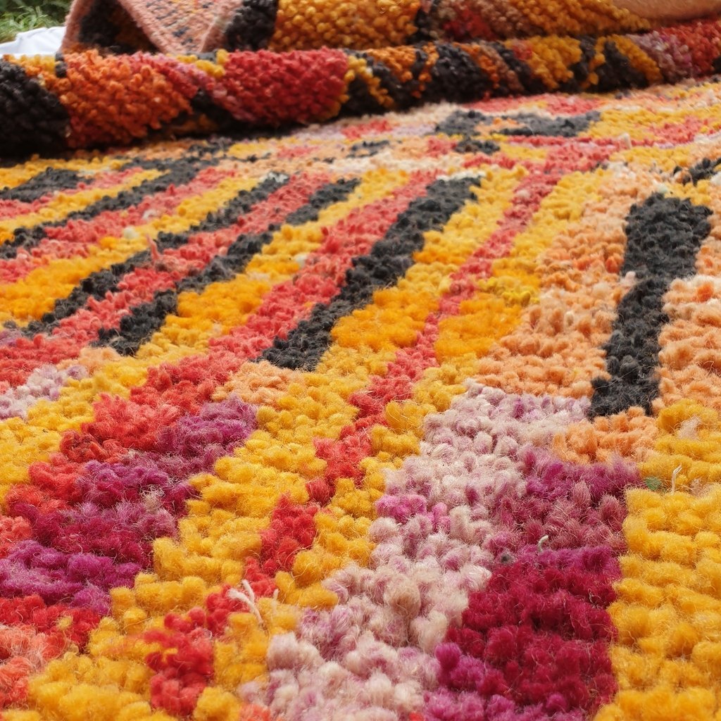 AFYA | 10'5x6'5 Ft | 3x2 m | Moroccan Colorful Rug | 100% wool handmade - OunizZ