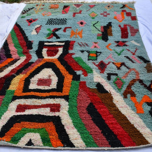 AGATNOUT | 8'5x5'5 Ft | 264x167 cm | Moroccan Colorful Rug | 100% wool handmade - OunizZ