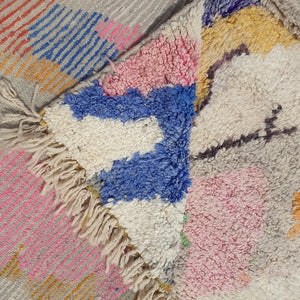 AGGOUN | 8x5 Ft | 2,5x1,5 m | Moroccan Colorful Rug | 100% wool handmade - OunizZ