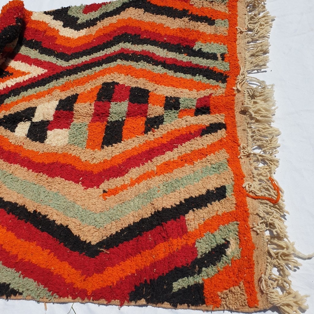 AGULAN | 8x5 Ft | 2,5x1,5 m | Moroccan Colorful Rug | 100% wool handmade - OunizZ