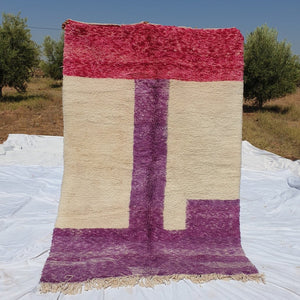 AJOUR | 8'2x5'4 Ft | 2,51x1,66 m | Moroccan Beni Ourain Rug | 100% wool handmade - OunizZ
