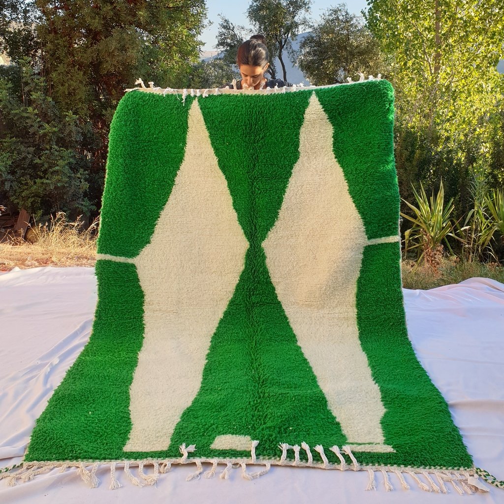 ALIF | 8'5x5'7 Ft | 2,60x1,74 m | Moroccan Beni Ourain Rug | 100% wool handmade - OunizZ