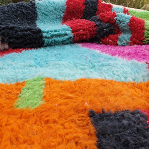 ALIN | 10x6'5 Ft | 3x2 m | Moroccan Colorful Rug | 100% wool handmade - OunizZ