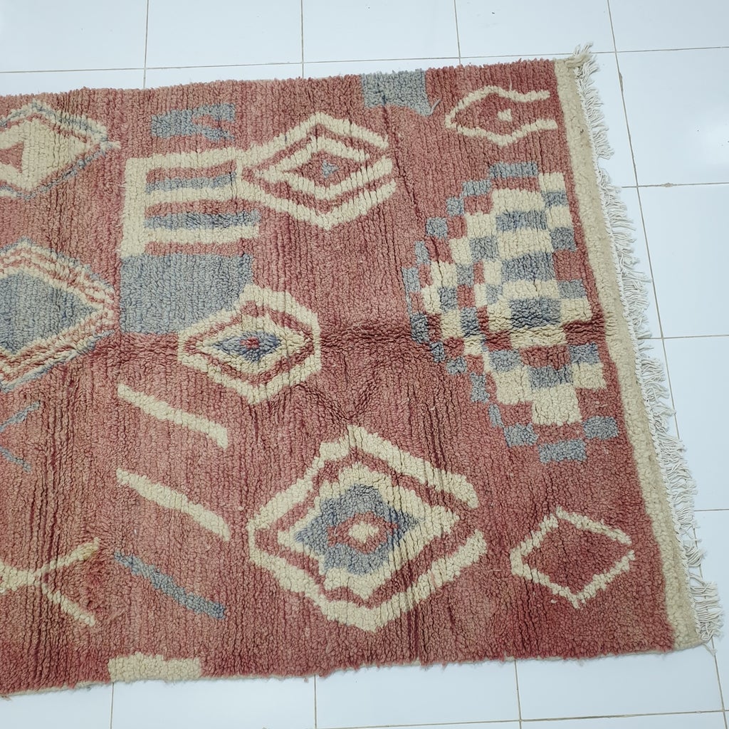 ALOCH | 8'2x4'8 Ft | 2,50x1,45 m | Moroccan Colorful Rug | 100% wool handmade - OunizZ