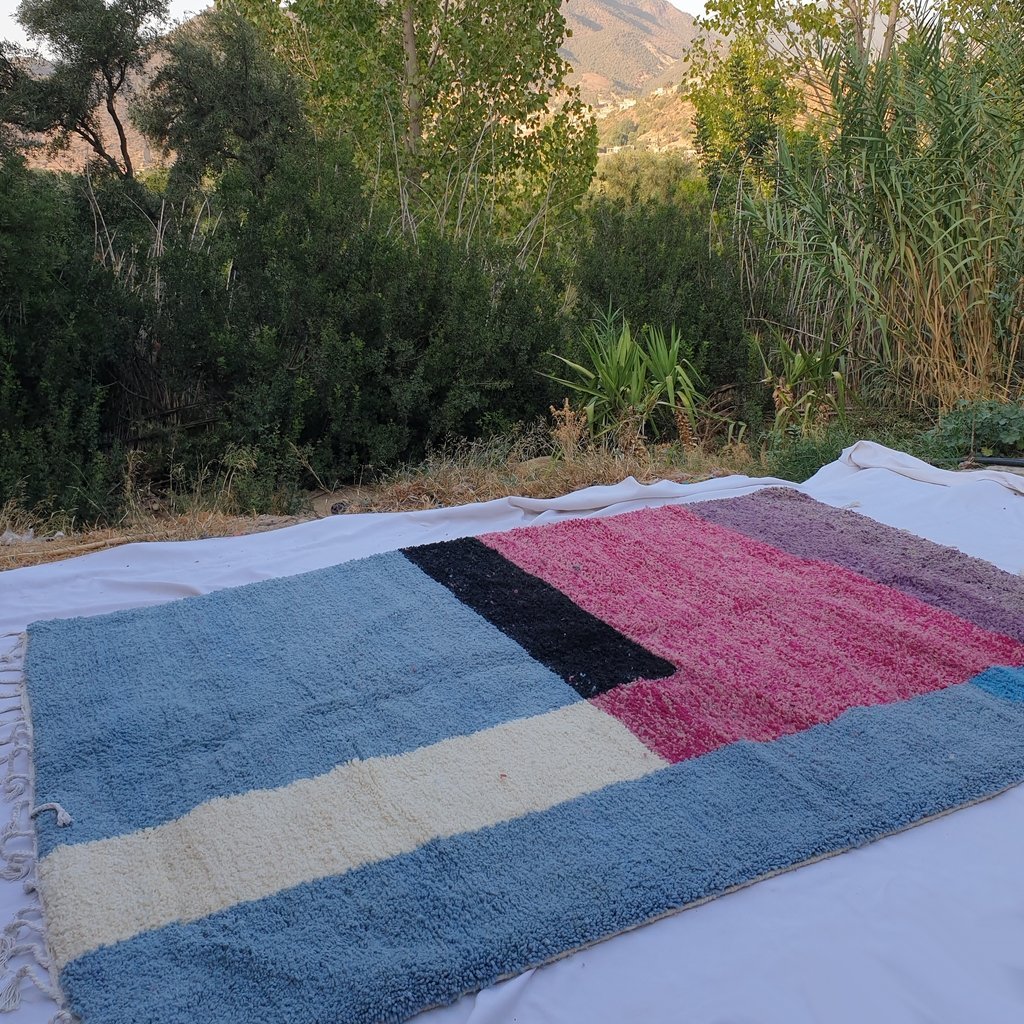 ALSSA | 7x9'8 Ft | 3x2m | Moroccan Beni Ourain Rug | 100% wool handmade - OunizZ