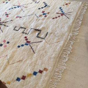 AMAZ | 10x7 Ft | 3x2,15 m | Moroccan Beni Mrirt Rug | 100% wool handmade - OunizZ